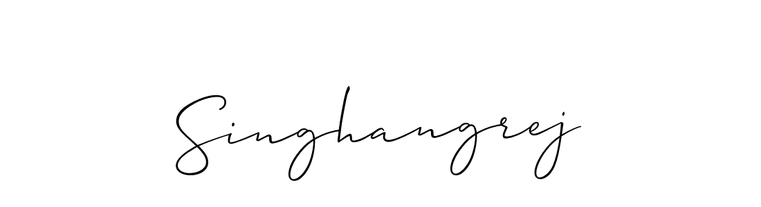 Create a beautiful signature design for name Singhangrej. With this signature (Allison_Script) fonts, you can make a handwritten signature for free. Singhangrej signature style 2 images and pictures png