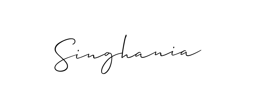 if you are searching for the best signature style for your name Singhania. so please give up your signature search. here we have designed multiple signature styles  using Allison_Script. Singhania signature style 2 images and pictures png