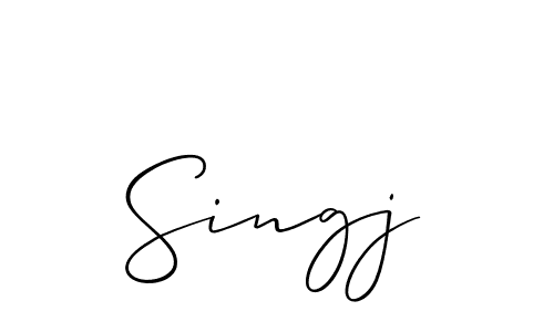 It looks lik you need a new signature style for name Singj. Design unique handwritten (Allison_Script) signature with our free signature maker in just a few clicks. Singj signature style 2 images and pictures png