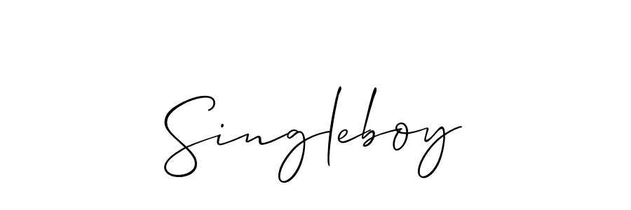 Once you've used our free online signature maker to create your best signature Allison_Script style, it's time to enjoy all of the benefits that Singleboy name signing documents. Singleboy signature style 2 images and pictures png