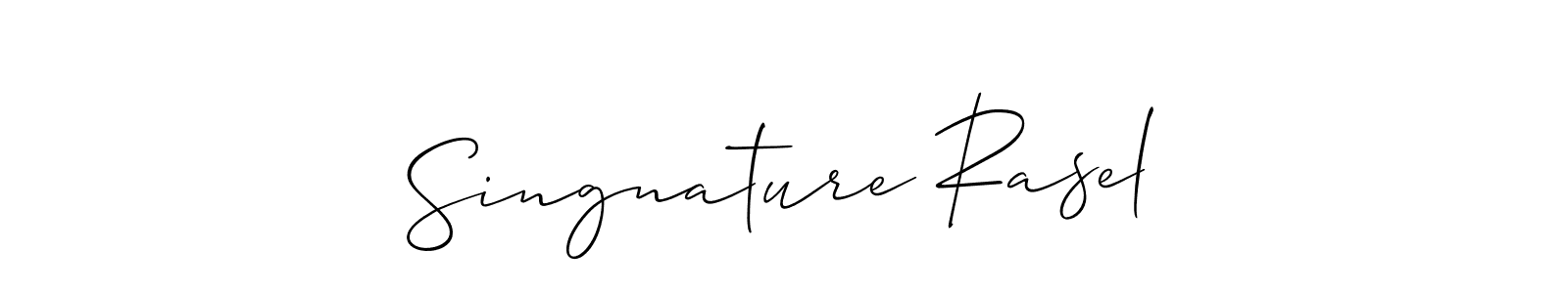 Also You can easily find your signature by using the search form. We will create Singnature Rasel name handwritten signature images for you free of cost using Allison_Script sign style. Singnature Rasel signature style 2 images and pictures png