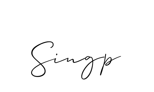 Also we have Singp name is the best signature style. Create professional handwritten signature collection using Allison_Script autograph style. Singp signature style 2 images and pictures png