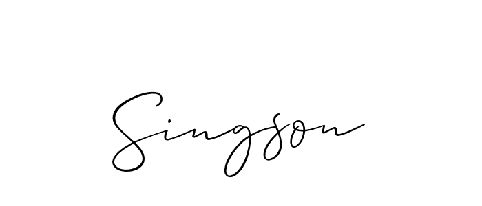 Make a short Singson signature style. Manage your documents anywhere anytime using Allison_Script. Create and add eSignatures, submit forms, share and send files easily. Singson signature style 2 images and pictures png