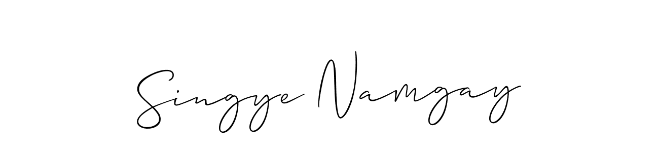Also we have Singye Namgay name is the best signature style. Create professional handwritten signature collection using Allison_Script autograph style. Singye Namgay signature style 2 images and pictures png