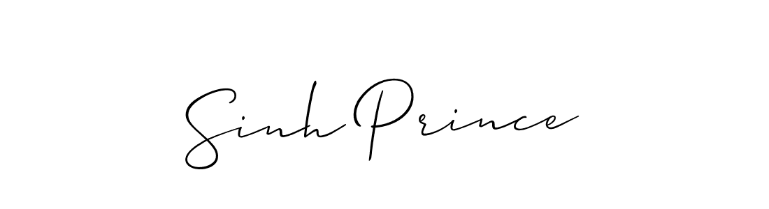 Design your own signature with our free online signature maker. With this signature software, you can create a handwritten (Allison_Script) signature for name Sinh Prince. Sinh Prince signature style 2 images and pictures png