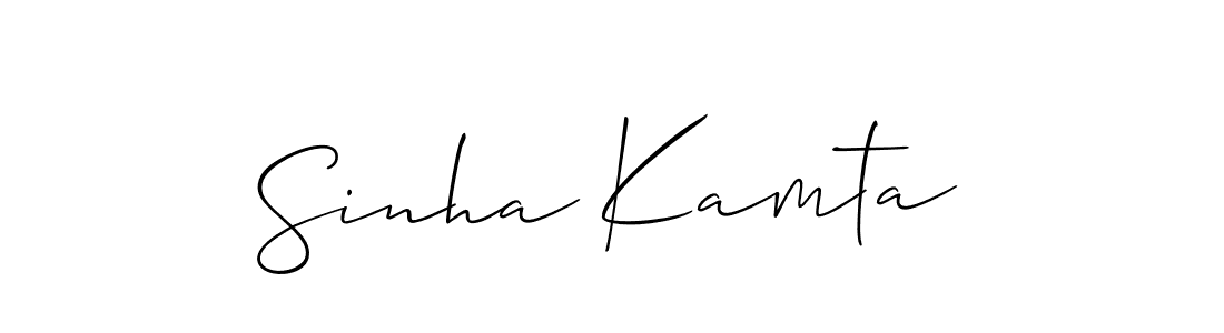 Once you've used our free online signature maker to create your best signature Allison_Script style, it's time to enjoy all of the benefits that Sinha Kamta name signing documents. Sinha Kamta signature style 2 images and pictures png