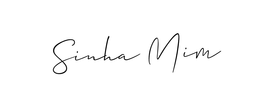 Sinha Mim stylish signature style. Best Handwritten Sign (Allison_Script) for my name. Handwritten Signature Collection Ideas for my name Sinha Mim. Sinha Mim signature style 2 images and pictures png