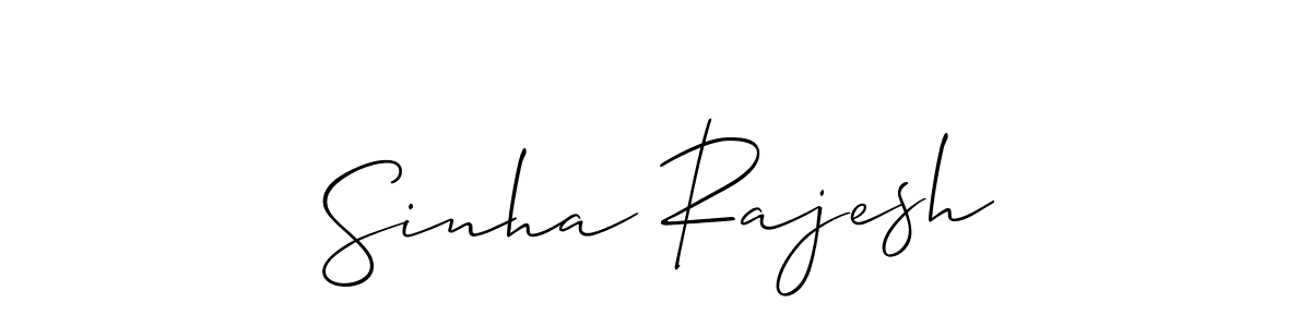 if you are searching for the best signature style for your name Sinha Rajesh. so please give up your signature search. here we have designed multiple signature styles  using Allison_Script. Sinha Rajesh signature style 2 images and pictures png