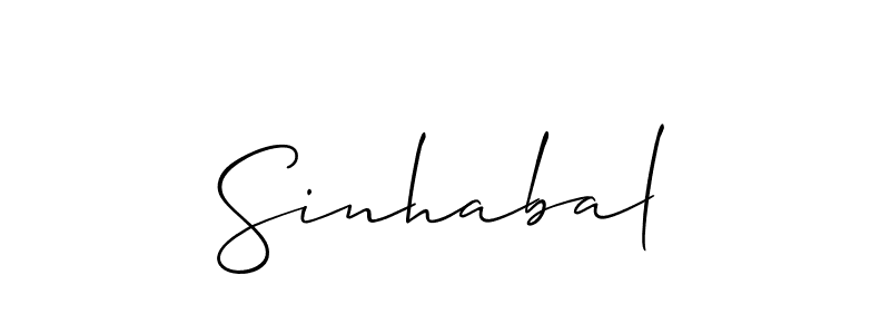 Also we have Sinhabal name is the best signature style. Create professional handwritten signature collection using Allison_Script autograph style. Sinhabal signature style 2 images and pictures png