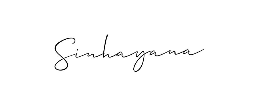 Use a signature maker to create a handwritten signature online. With this signature software, you can design (Allison_Script) your own signature for name Sinhayana. Sinhayana signature style 2 images and pictures png