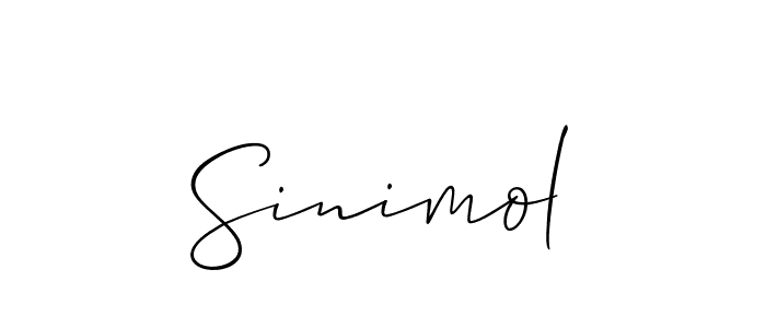 Create a beautiful signature design for name Sinimol. With this signature (Allison_Script) fonts, you can make a handwritten signature for free. Sinimol signature style 2 images and pictures png