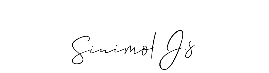 Sinimol J.s stylish signature style. Best Handwritten Sign (Allison_Script) for my name. Handwritten Signature Collection Ideas for my name Sinimol J.s. Sinimol J.s signature style 2 images and pictures png