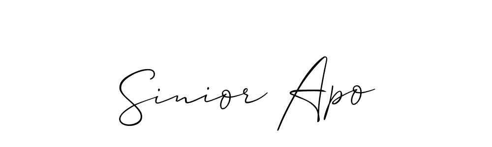 Also You can easily find your signature by using the search form. We will create Sinior Apo name handwritten signature images for you free of cost using Allison_Script sign style. Sinior Apo signature style 2 images and pictures png