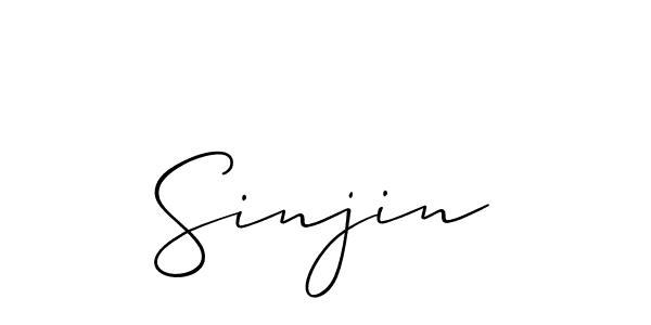 Make a beautiful signature design for name Sinjin. With this signature (Allison_Script) style, you can create a handwritten signature for free. Sinjin signature style 2 images and pictures png