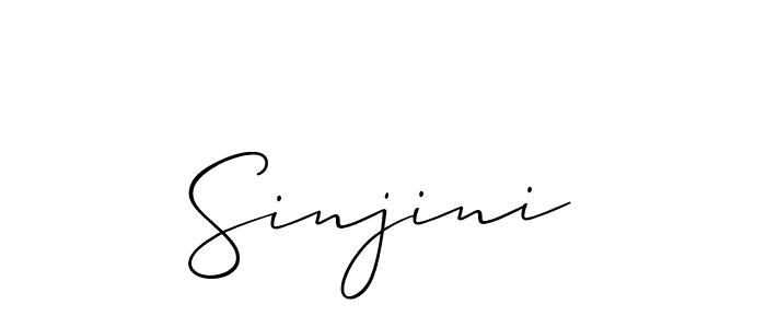 The best way (Allison_Script) to make a short signature is to pick only two or three words in your name. The name Sinjini include a total of six letters. For converting this name. Sinjini signature style 2 images and pictures png