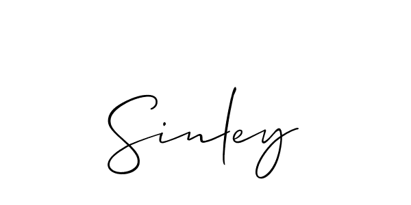 Make a beautiful signature design for name Sinley. With this signature (Allison_Script) style, you can create a handwritten signature for free. Sinley signature style 2 images and pictures png