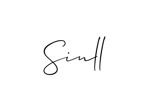 How to make Sinll name signature. Use Allison_Script style for creating short signs online. This is the latest handwritten sign. Sinll signature style 2 images and pictures png