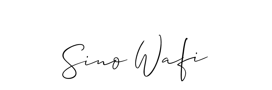 How to make Sino Wafi name signature. Use Allison_Script style for creating short signs online. This is the latest handwritten sign. Sino Wafi signature style 2 images and pictures png