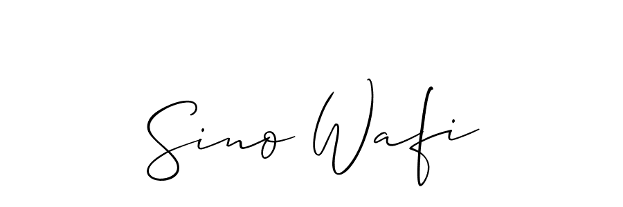 How to make Sino Wafi name signature. Use Allison_Script style for creating short signs online. This is the latest handwritten sign. Sino Wafi signature style 2 images and pictures png