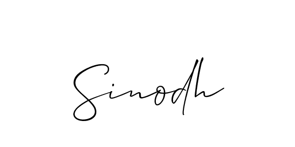 Make a beautiful signature design for name Sinodh. With this signature (Allison_Script) style, you can create a handwritten signature for free. Sinodh signature style 2 images and pictures png