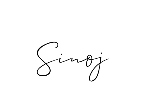 Sinoj stylish signature style. Best Handwritten Sign (Allison_Script) for my name. Handwritten Signature Collection Ideas for my name Sinoj. Sinoj signature style 2 images and pictures png