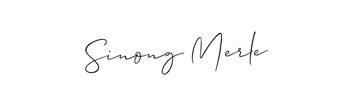 Design your own signature with our free online signature maker. With this signature software, you can create a handwritten (Allison_Script) signature for name Sinong Merle. Sinong Merle signature style 2 images and pictures png