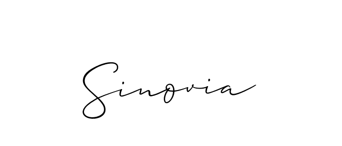 Allison_Script is a professional signature style that is perfect for those who want to add a touch of class to their signature. It is also a great choice for those who want to make their signature more unique. Get Sinovia name to fancy signature for free. Sinovia signature style 2 images and pictures png