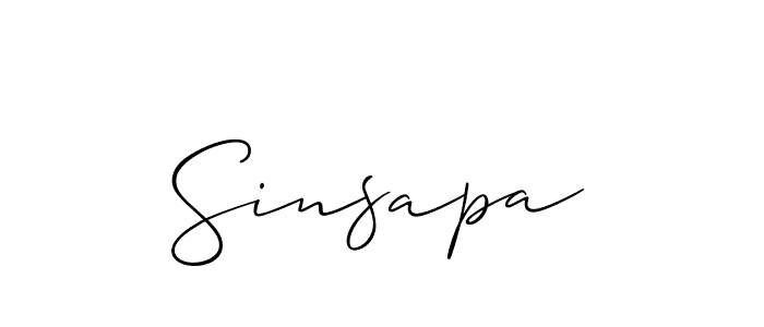 How to make Sinsapa signature? Allison_Script is a professional autograph style. Create handwritten signature for Sinsapa name. Sinsapa signature style 2 images and pictures png