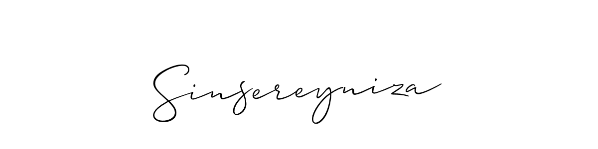 See photos of Sinsereyniza official signature by Spectra . Check more albums & portfolios. Read reviews & check more about Allison_Script font. Sinsereyniza signature style 2 images and pictures png