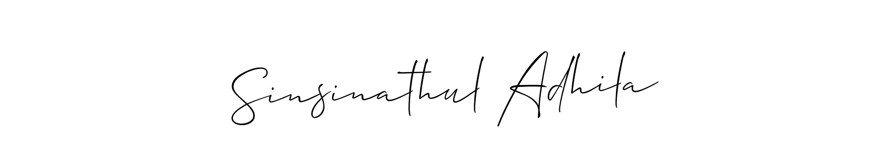 Make a beautiful signature design for name Sinsinathul Adhila. Use this online signature maker to create a handwritten signature for free. Sinsinathul Adhila signature style 2 images and pictures png