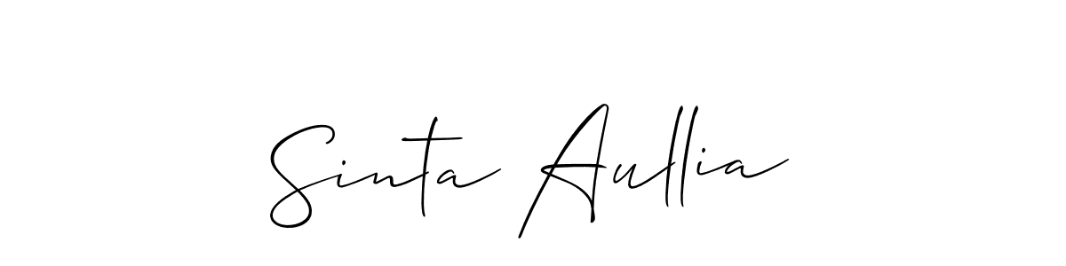 Design your own signature with our free online signature maker. With this signature software, you can create a handwritten (Allison_Script) signature for name Sinta Aullia. Sinta Aullia signature style 2 images and pictures png