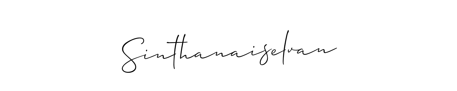 You should practise on your own different ways (Allison_Script) to write your name (Sinthanaiselvan) in signature. don't let someone else do it for you. Sinthanaiselvan signature style 2 images and pictures png