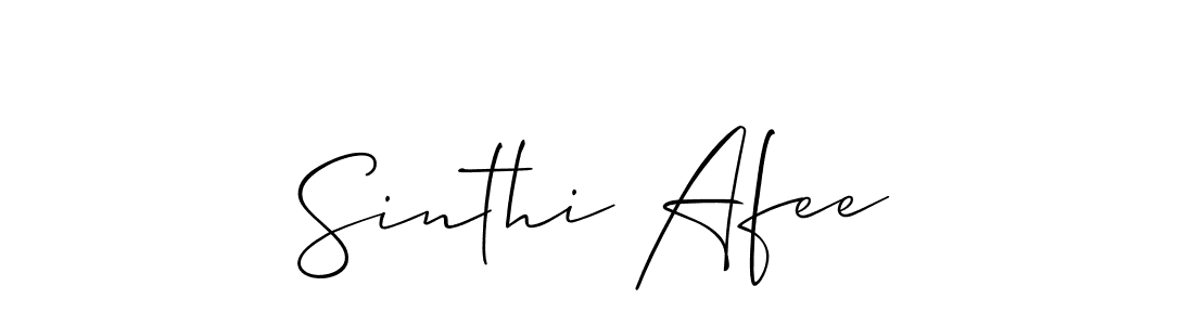 How to make Sinthi Afee name signature. Use Allison_Script style for creating short signs online. This is the latest handwritten sign. Sinthi Afee signature style 2 images and pictures png