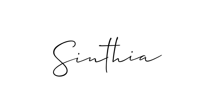 Make a beautiful signature design for name Sinthia. Use this online signature maker to create a handwritten signature for free. Sinthia signature style 2 images and pictures png