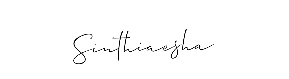 Also You can easily find your signature by using the search form. We will create Sinthiaesha name handwritten signature images for you free of cost using Allison_Script sign style. Sinthiaesha signature style 2 images and pictures png