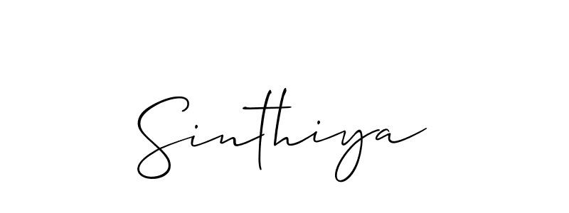 Also we have Sinthiya name is the best signature style. Create professional handwritten signature collection using Allison_Script autograph style. Sinthiya signature style 2 images and pictures png