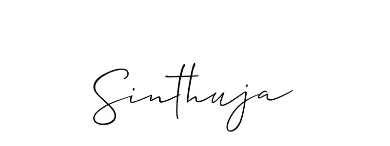 Use a signature maker to create a handwritten signature online. With this signature software, you can design (Allison_Script) your own signature for name Sinthuja. Sinthuja signature style 2 images and pictures png