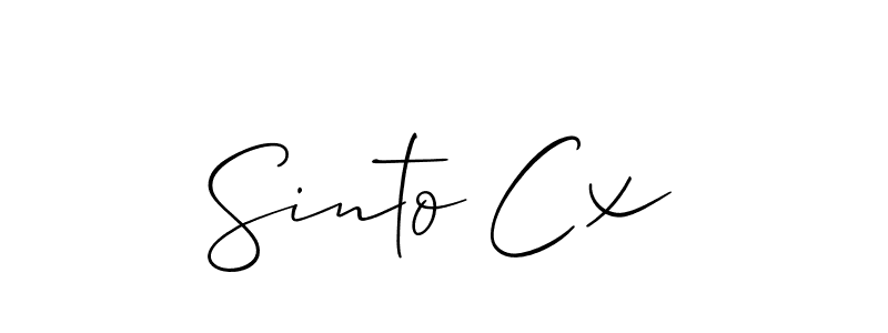 It looks lik you need a new signature style for name Sinto Cx. Design unique handwritten (Allison_Script) signature with our free signature maker in just a few clicks. Sinto Cx signature style 2 images and pictures png