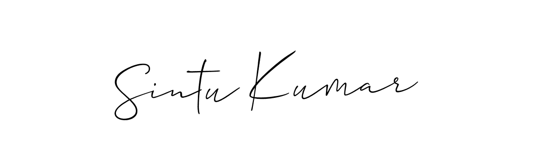 Create a beautiful signature design for name Sintu Kumar. With this signature (Allison_Script) fonts, you can make a handwritten signature for free. Sintu Kumar signature style 2 images and pictures png