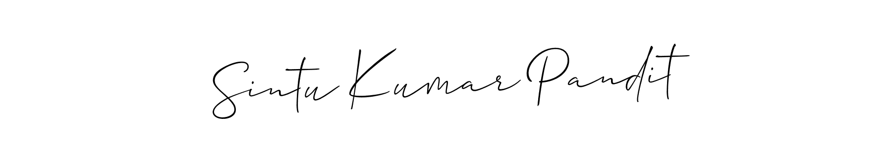 if you are searching for the best signature style for your name Sintu Kumar Pandit. so please give up your signature search. here we have designed multiple signature styles  using Allison_Script. Sintu Kumar Pandit signature style 2 images and pictures png