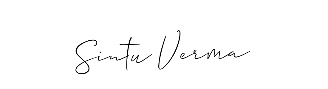 Allison_Script is a professional signature style that is perfect for those who want to add a touch of class to their signature. It is also a great choice for those who want to make their signature more unique. Get Sintu Verma name to fancy signature for free. Sintu Verma signature style 2 images and pictures png