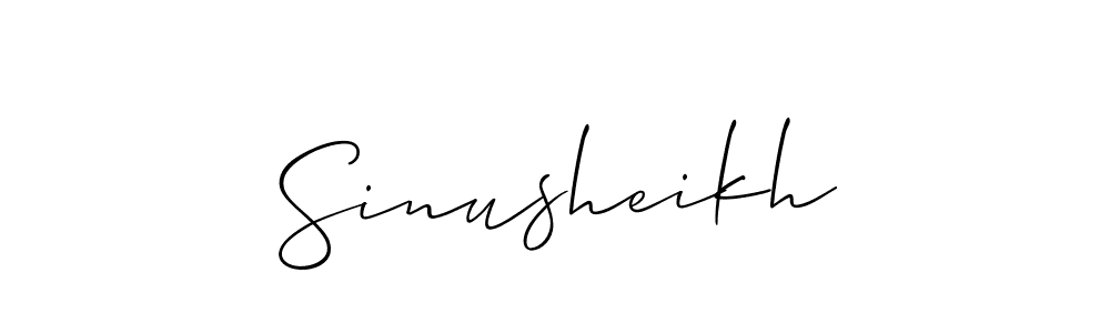 It looks lik you need a new signature style for name Sinusheikh. Design unique handwritten (Allison_Script) signature with our free signature maker in just a few clicks. Sinusheikh signature style 2 images and pictures png