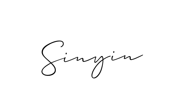 Also we have Sinyin name is the best signature style. Create professional handwritten signature collection using Allison_Script autograph style. Sinyin signature style 2 images and pictures png
