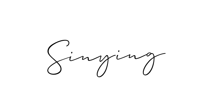 The best way (Allison_Script) to make a short signature is to pick only two or three words in your name. The name Sinying include a total of six letters. For converting this name. Sinying signature style 2 images and pictures png