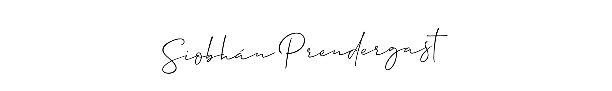 The best way (Allison_Script) to make a short signature is to pick only two or three words in your name. The name Siobhán Prendergast include a total of six letters. For converting this name. Siobhán Prendergast signature style 2 images and pictures png