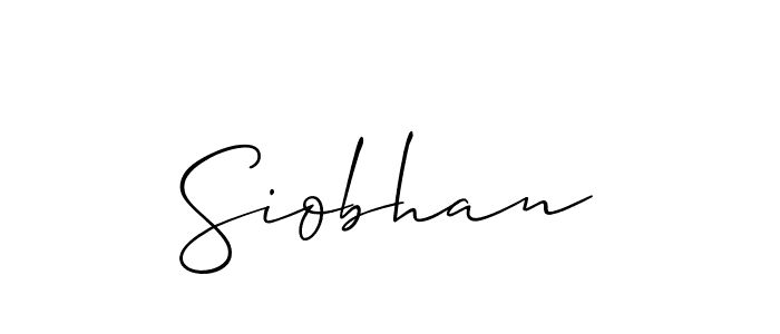 Design your own signature with our free online signature maker. With this signature software, you can create a handwritten (Allison_Script) signature for name Siobhan. Siobhan signature style 2 images and pictures png