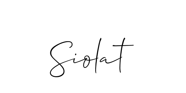 Siolat stylish signature style. Best Handwritten Sign (Allison_Script) for my name. Handwritten Signature Collection Ideas for my name Siolat. Siolat signature style 2 images and pictures png