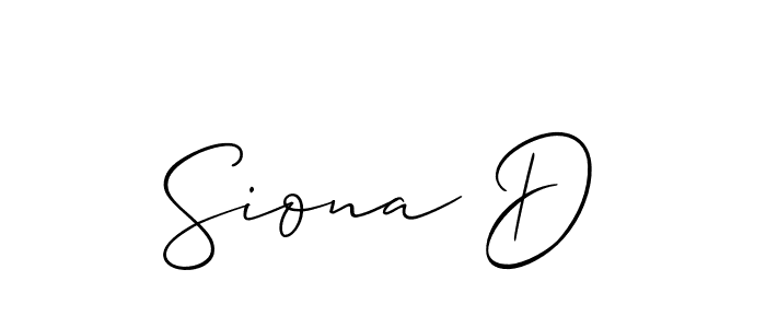 if you are searching for the best signature style for your name Siona D. so please give up your signature search. here we have designed multiple signature styles  using Allison_Script. Siona D signature style 2 images and pictures png