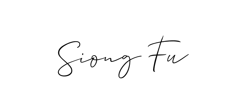 Best and Professional Signature Style for Siong Fu. Allison_Script Best Signature Style Collection. Siong Fu signature style 2 images and pictures png