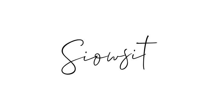 Make a beautiful signature design for name Siowsit. Use this online signature maker to create a handwritten signature for free. Siowsit signature style 2 images and pictures png